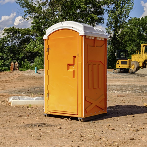 how often are the portable restrooms cleaned and serviced during a rental period in Cedar Crest